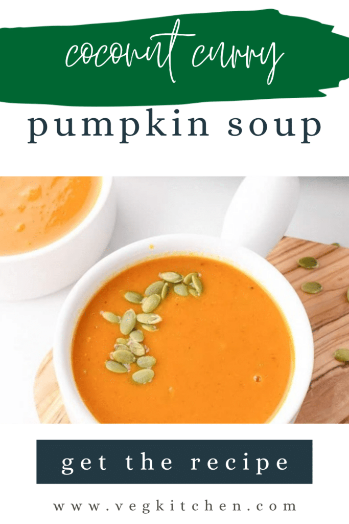 30-Minute Coconut Curry Pumpkin Soup - vegan recipe from VegKitchen