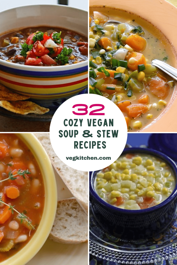 Cozy Vegan Soup Recipes Pinterest pin 1