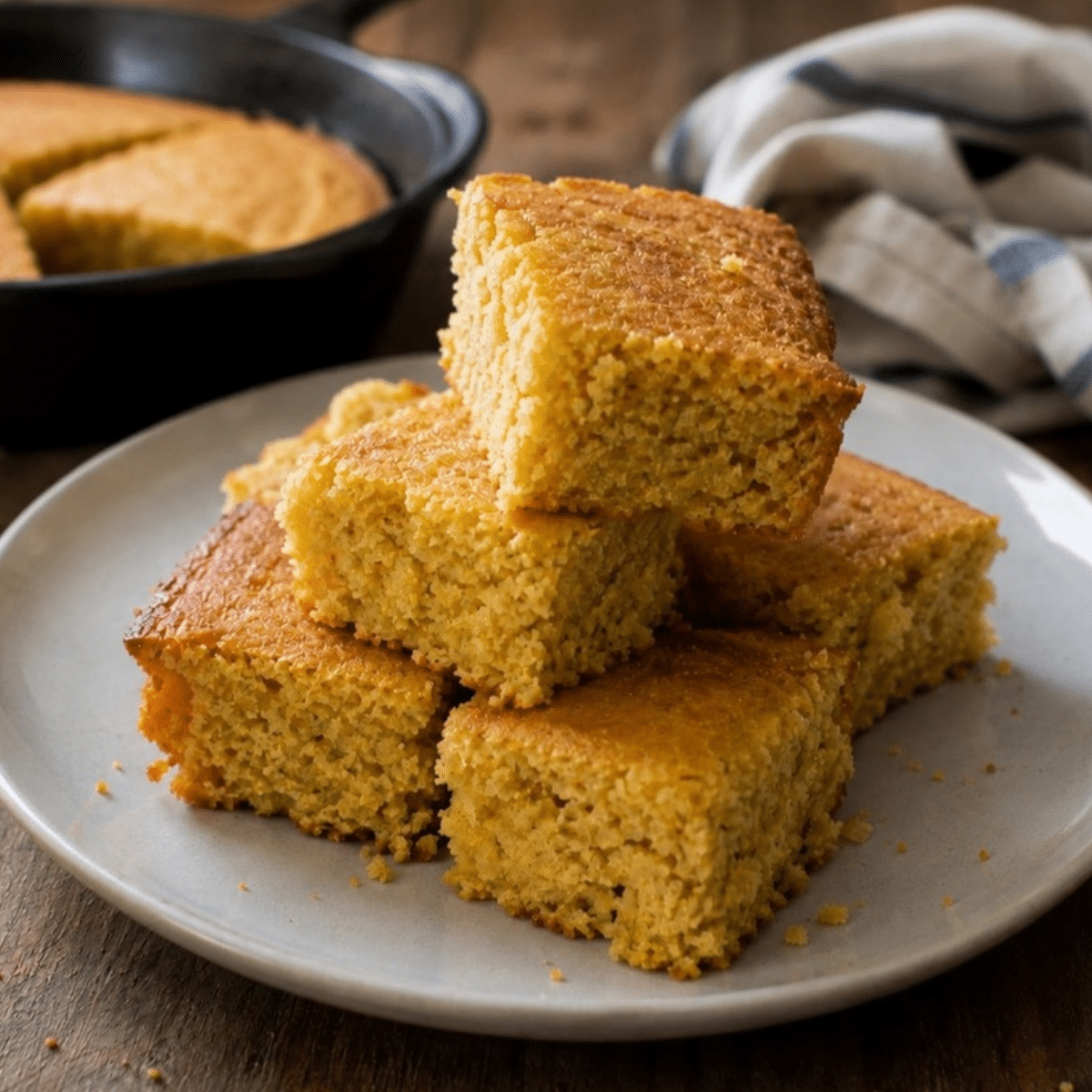 Vegan Green Chile Cornbread featured image with title text