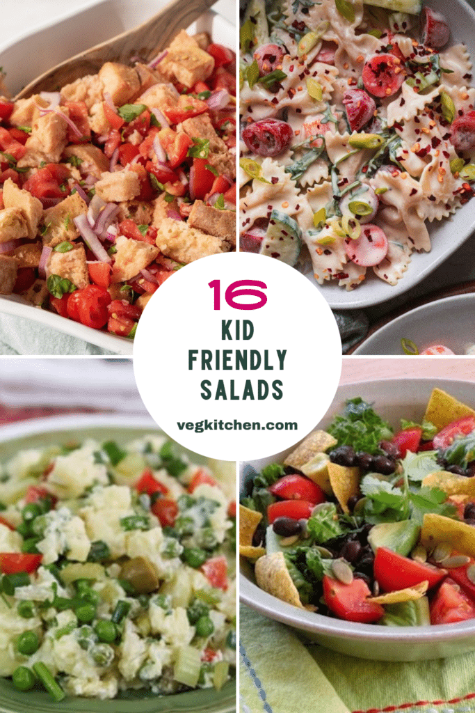 16 kid-friendly salads Pinterest pin