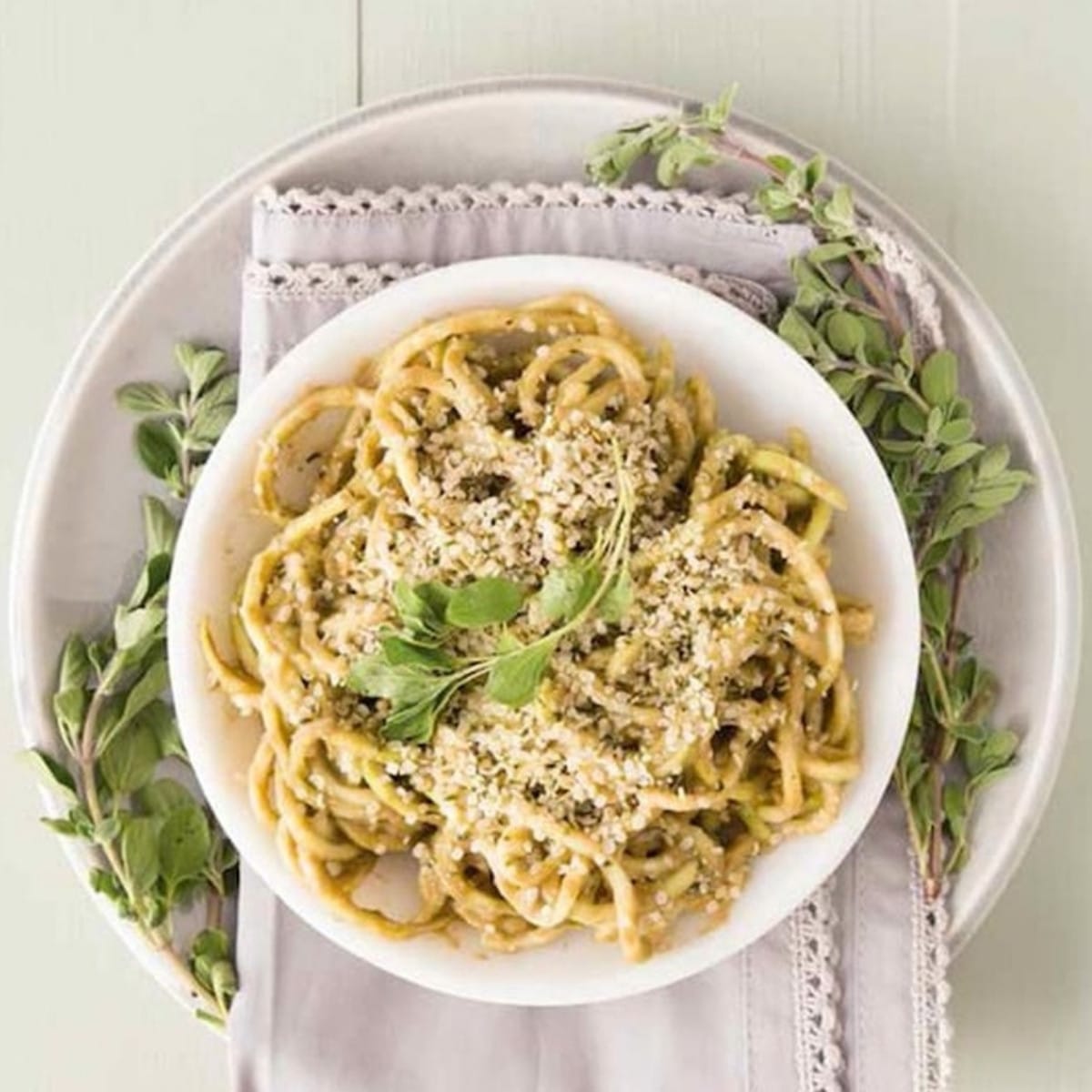 Image for Creamy Pesto Zucchini Noodles with Broccoli & Avocado