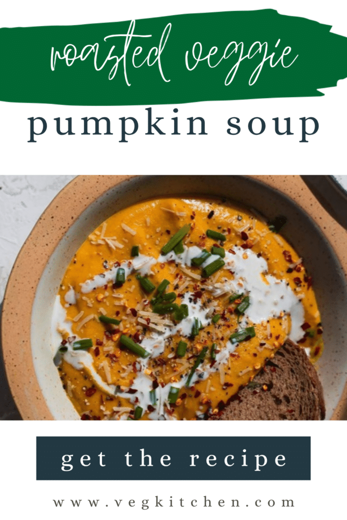 Roasted Vegetable Pumpkin Soup - vegan recipe from VegKitchen