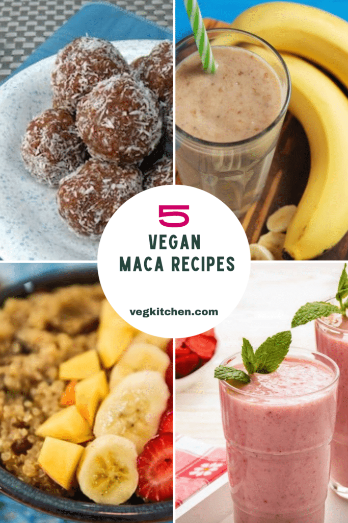 5 Vegan Maca Recipes Pinterest pin