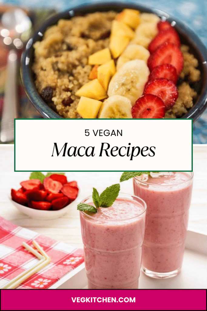 5 Vegan Maca Recipes Pinterest pin