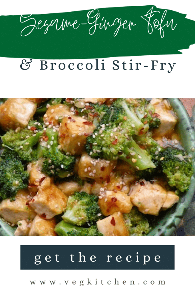 Sesame-ginger tofu and broccoli stir-fry