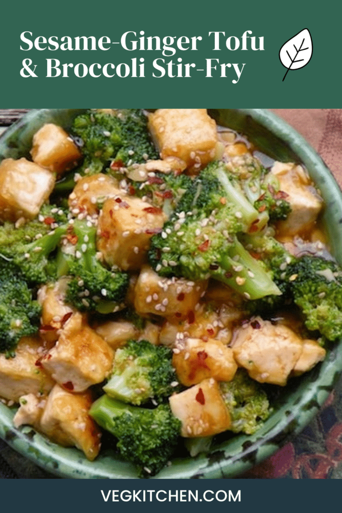 Sesame-ginger tofu and broccoli stir-fry
