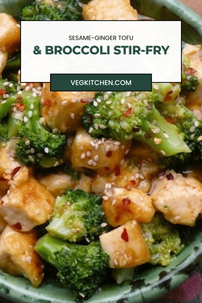 Sesame-ginger tofu and broccoli stir-fry