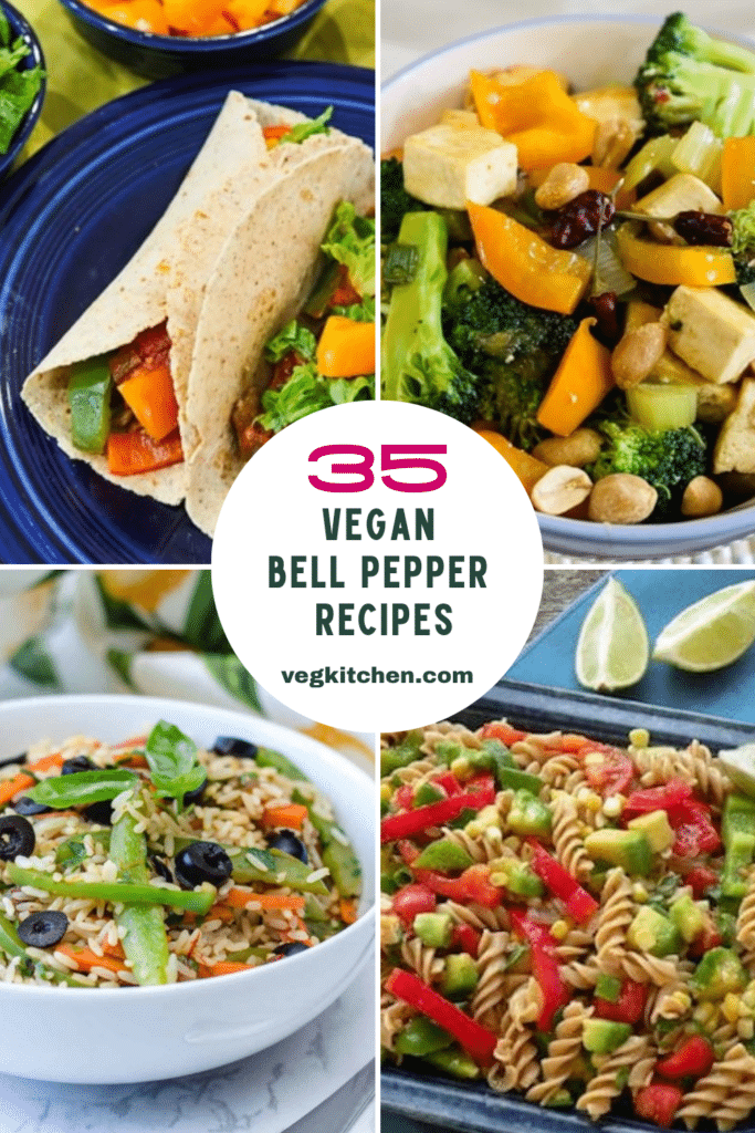 Vegan Bell Pepper Recipes Pinterest Pin 1
