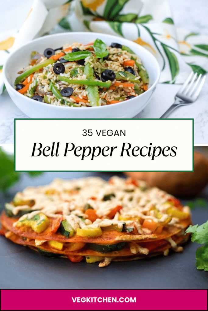 Vegan Bell Pepper Recipes Pinterest Pin 3
