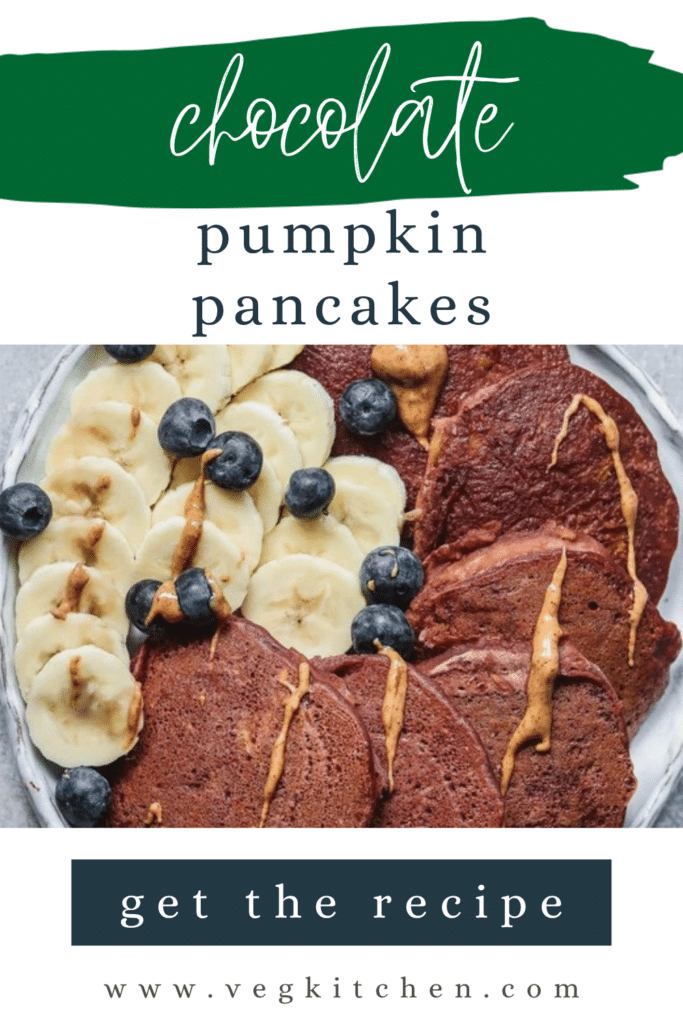 Vegan Chocolate Pumpkin Pancakes - gluten-free recipe from VegKitchen