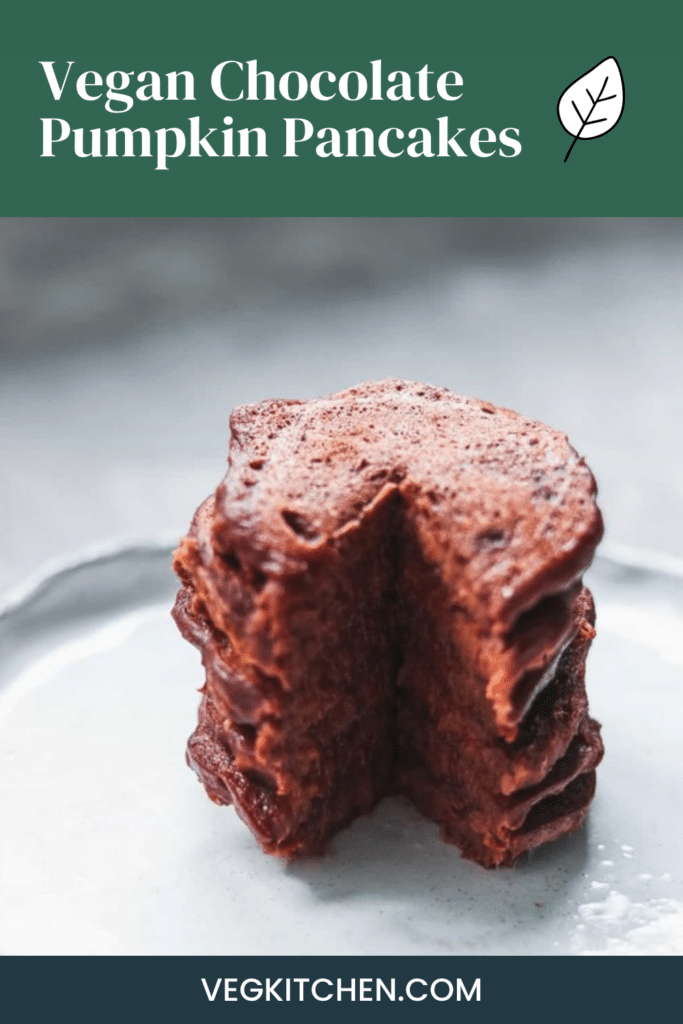 Vegan Chocolate Pumpkin Pancakes - gluten-free recipe from VegKitchen