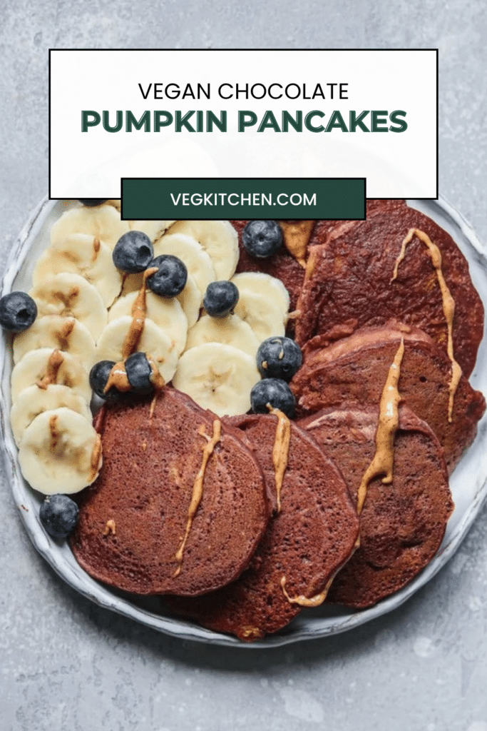 Vegan Chocolate Pumpkin Pancakes - gluten-free recipe from VegKitchen