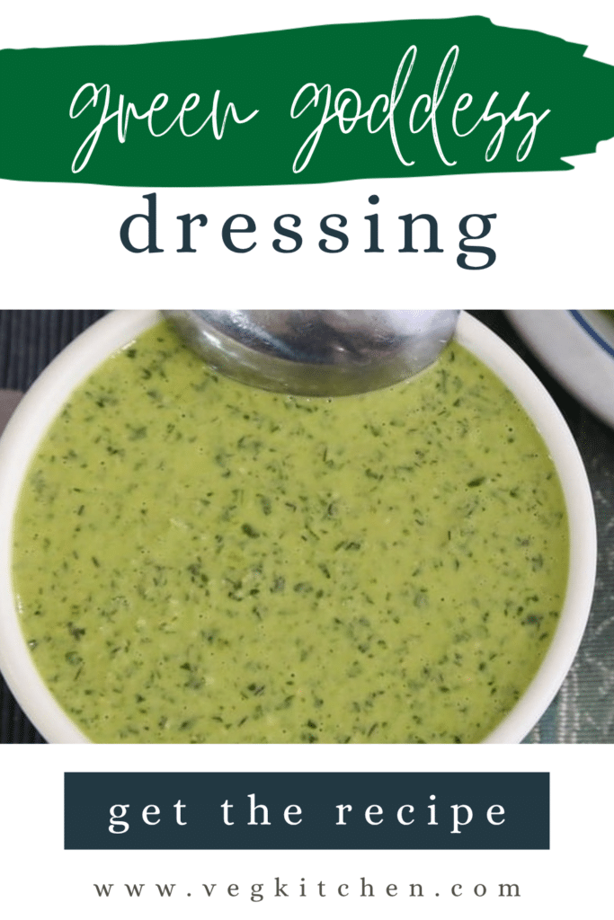 Vegan Green Goddess Dressing Pinterest pin