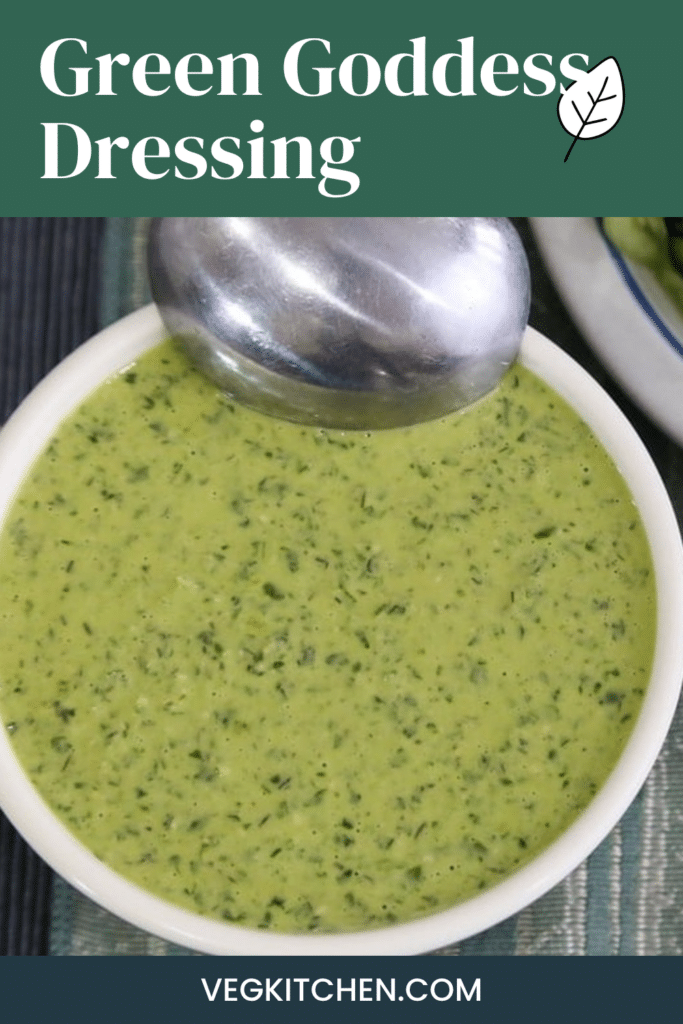 Vegan Green Goddess Dressing Pinterest pin