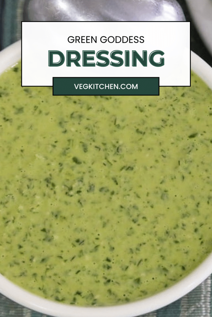 Vegan Green Goddess Dressing Pinterest pin