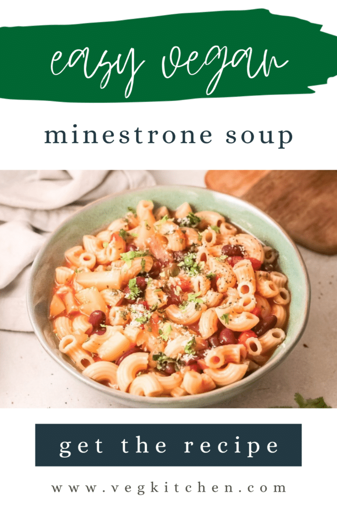 Vegan Minestrone Soup Pinterest pin