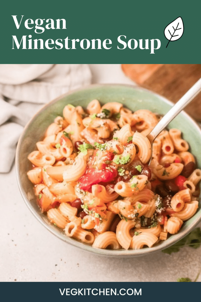 Vegan Minestrone Soup Pinterest pin