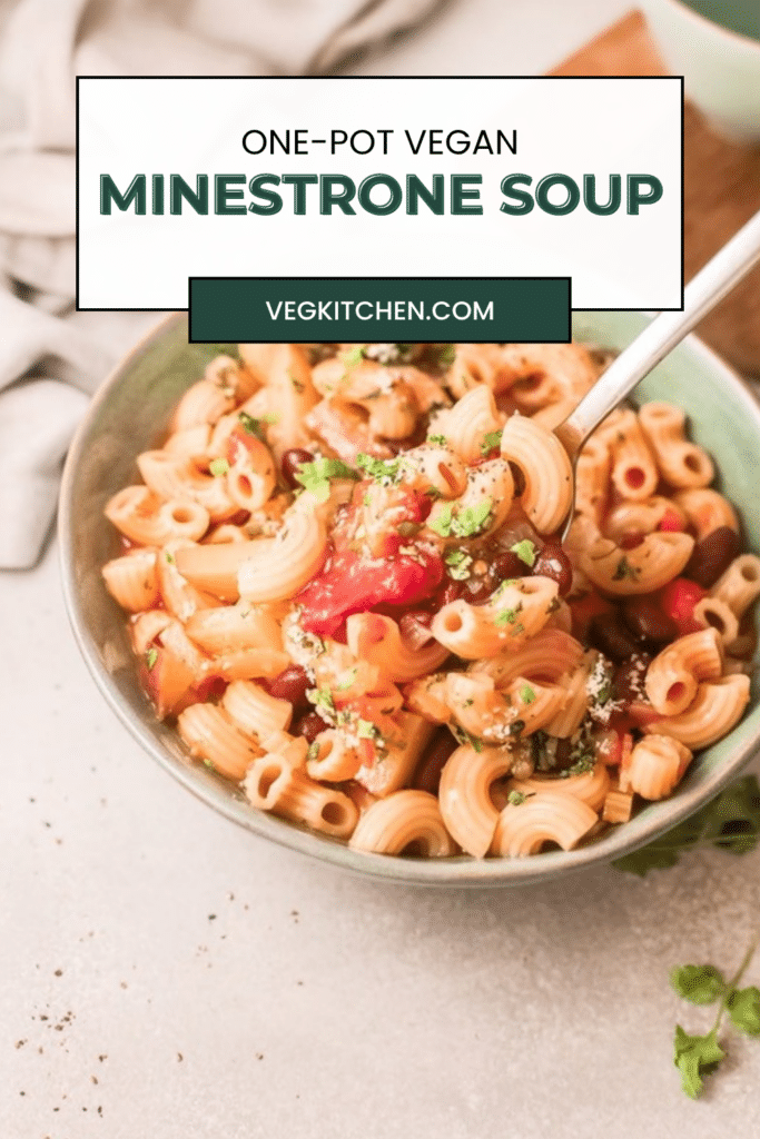 Vegan Minestrone Soup Pinterest pin