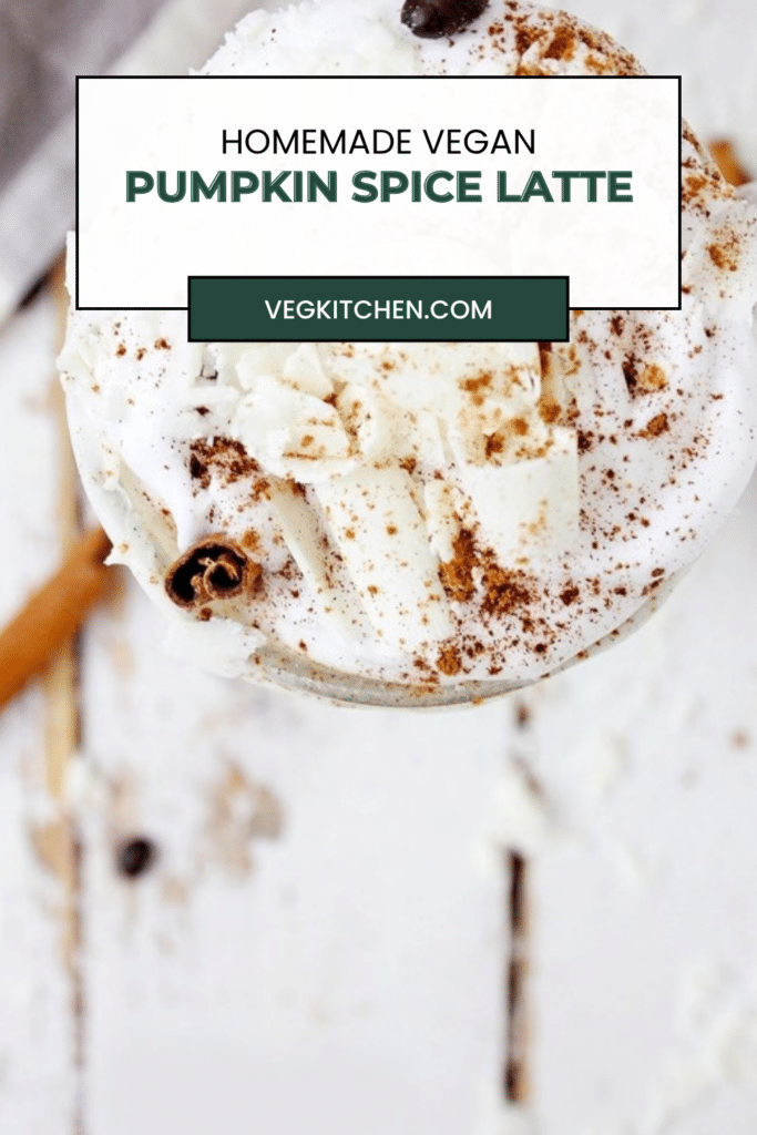 Homemade Vegan Pumpkin Spice Latte - dairy-free recipe from VegKitchen