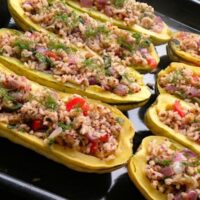 Vegan Rice-Stuffed Delicata Squash featured image