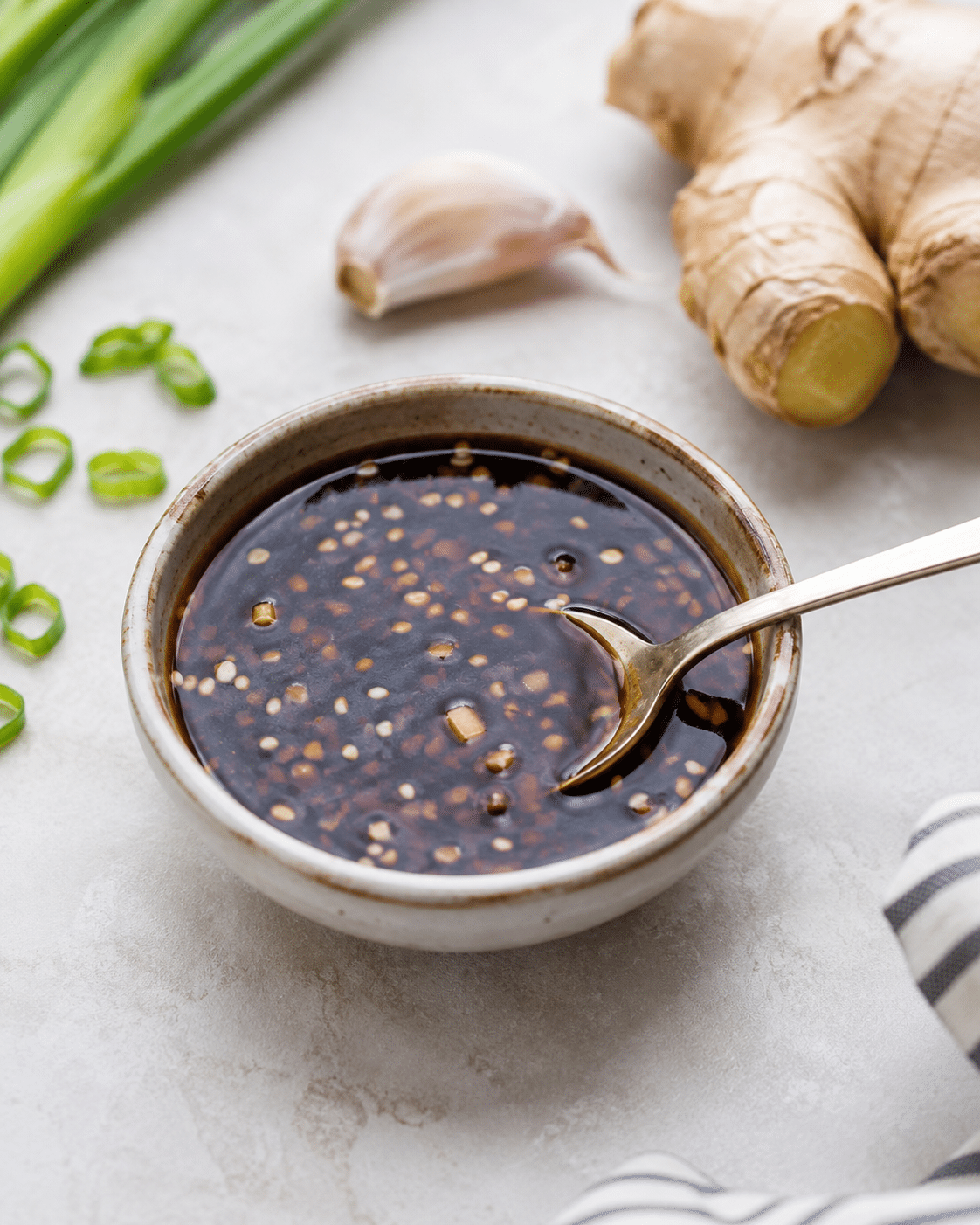 Bowl of vegan teriyaki marinade