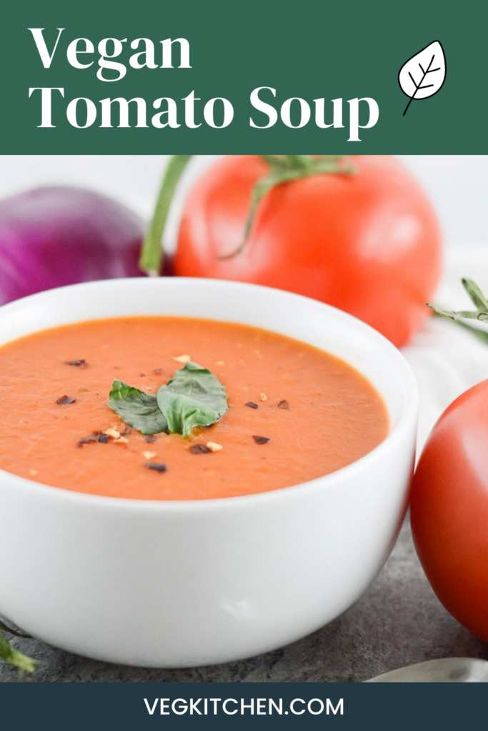 Vegan Tomato Soup Pinterest pin