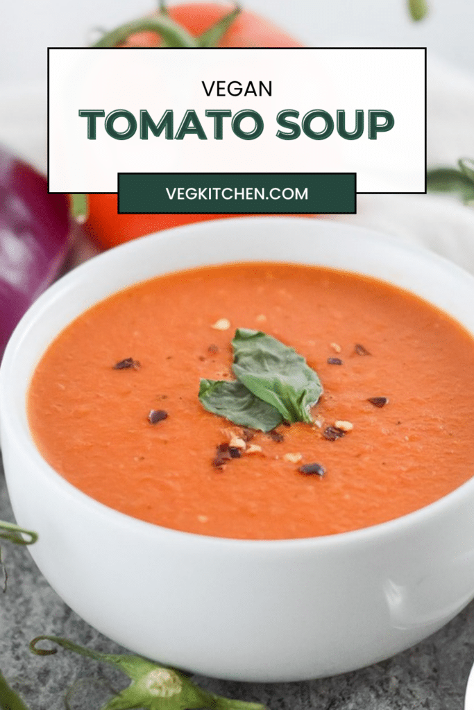 Vegan Tomato Soup Pinterest pin