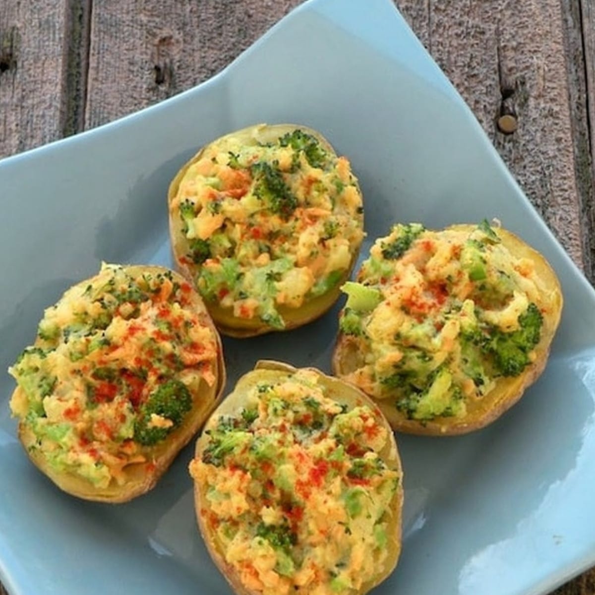 Image for Vegan Twice Baked Broccoli & Cheese Potatoes