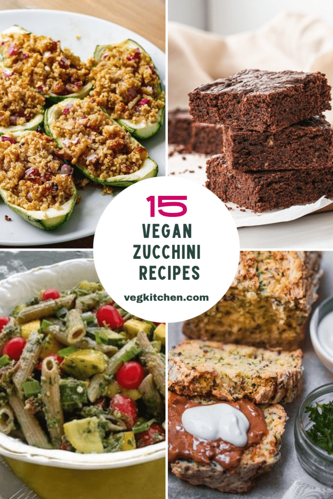 15 Vegan Zucchini Recipes - Pinterest pin 1