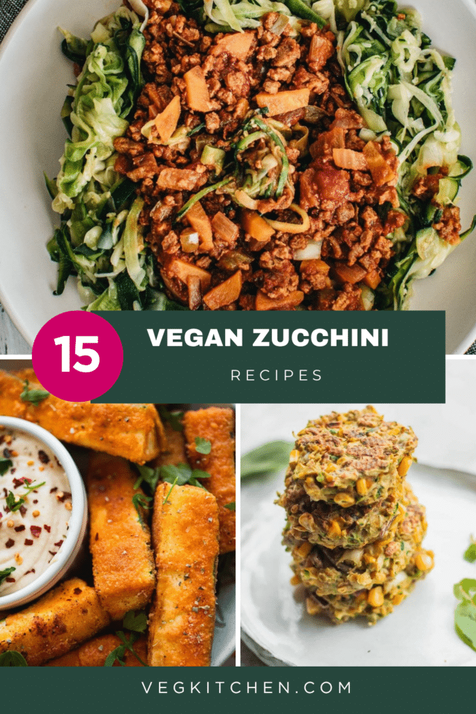 15 Vegan Zucchini Recipes - Pinterest pin 2