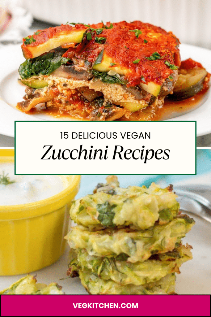 15 Vegan Zucchini Recipes - Pinterest pin 3