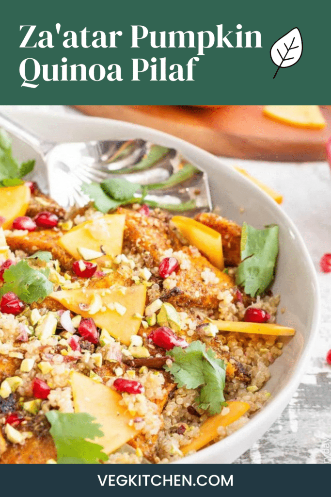 Za'atar Pumpkin Quinoa Pilaf - vegan recipe from VegKitchen