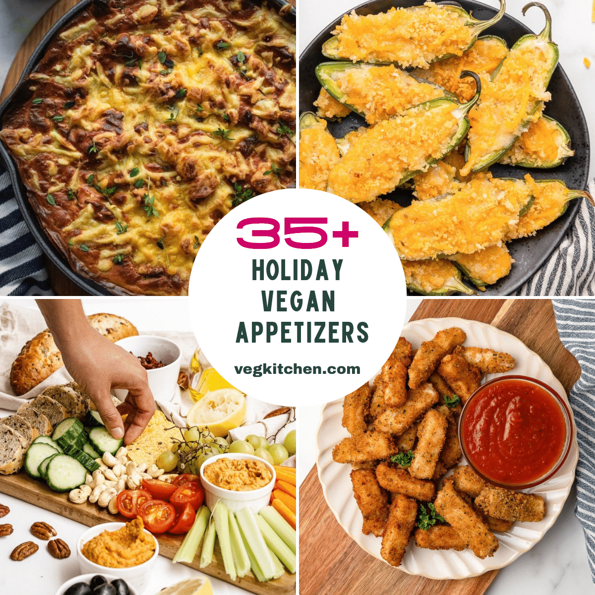 35+ holiday vegan appetizer recipes