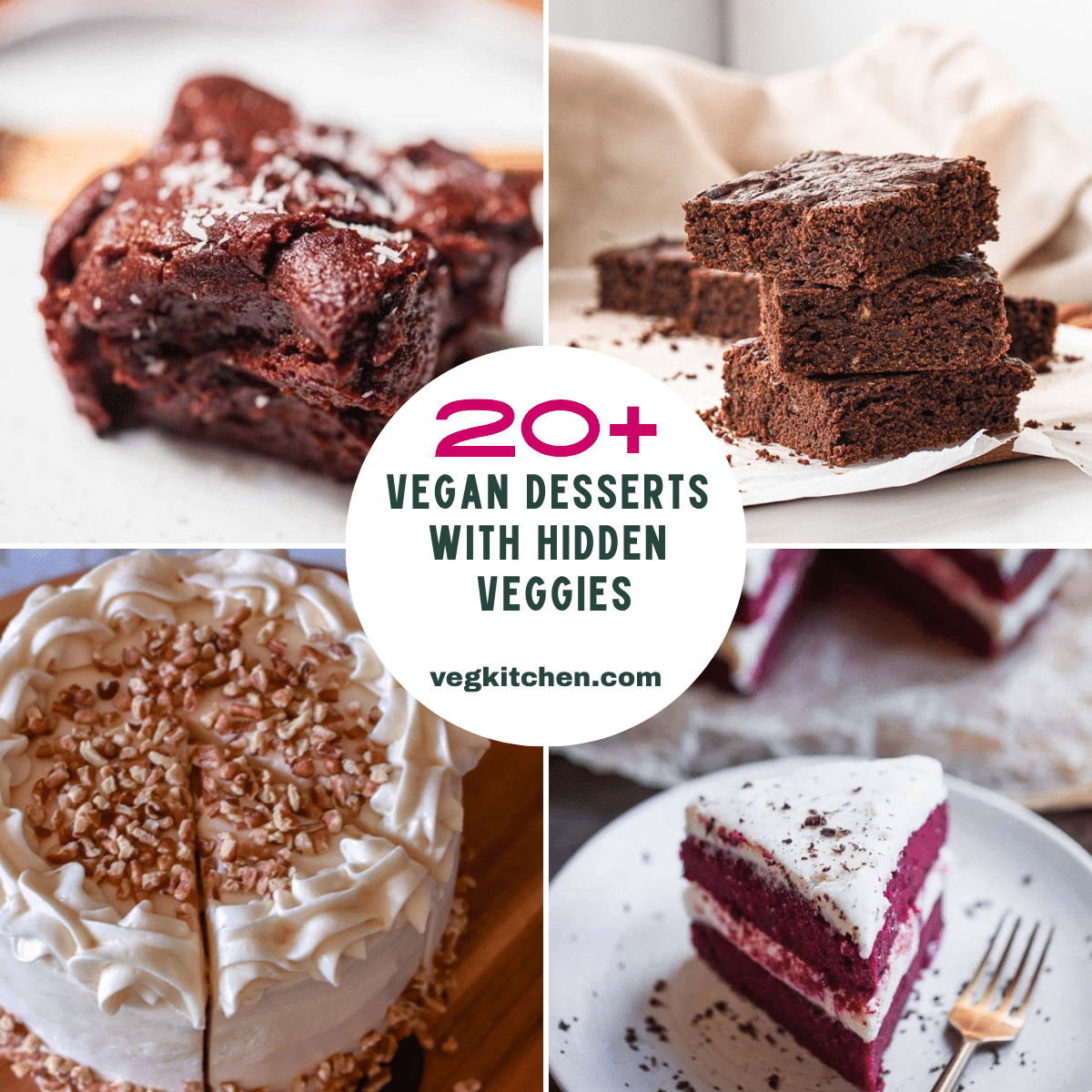 20+ Vegan Desserts with Hidden Veggies