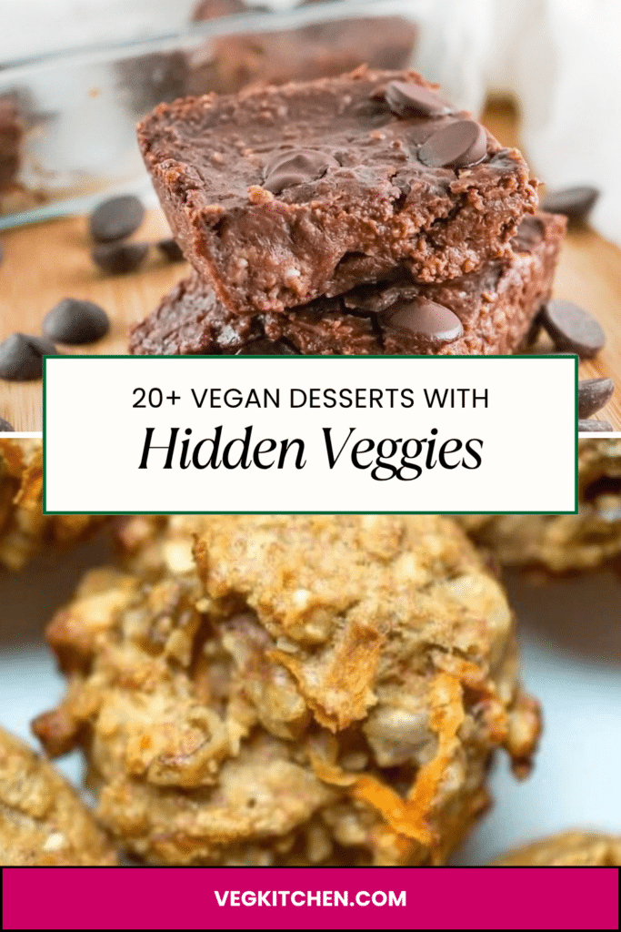20+ vegan desserts with hidden veggies - black bean brownies and carrot muffins