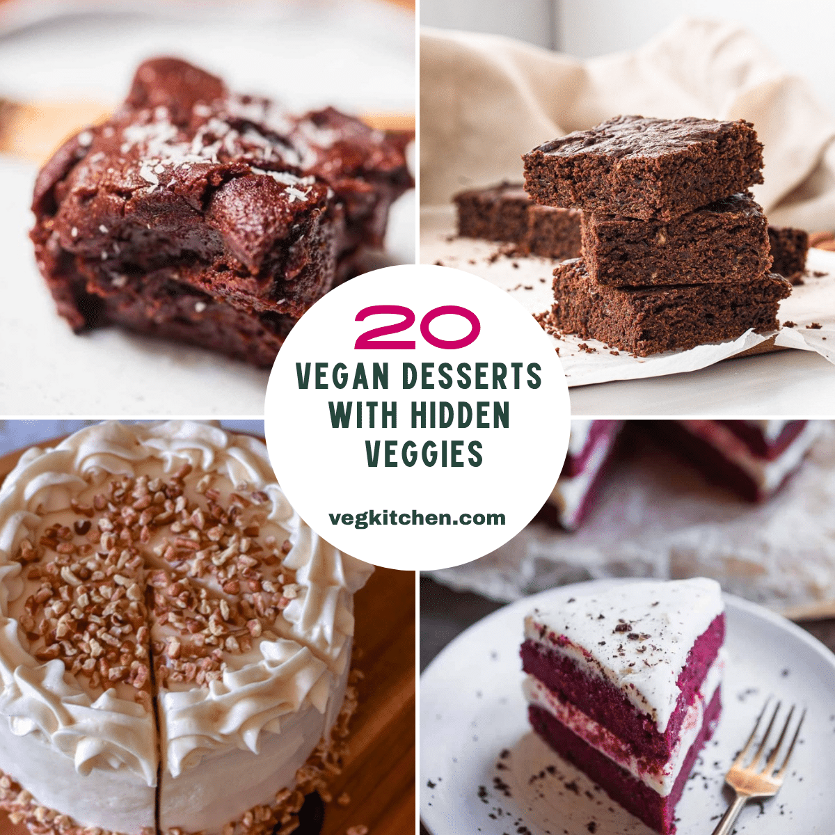 20 Vegan Desserts with Hidden Veggies