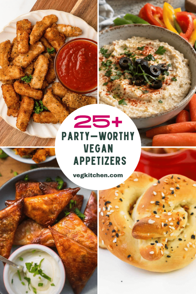 25+ party-worthy vegan appetizers pin